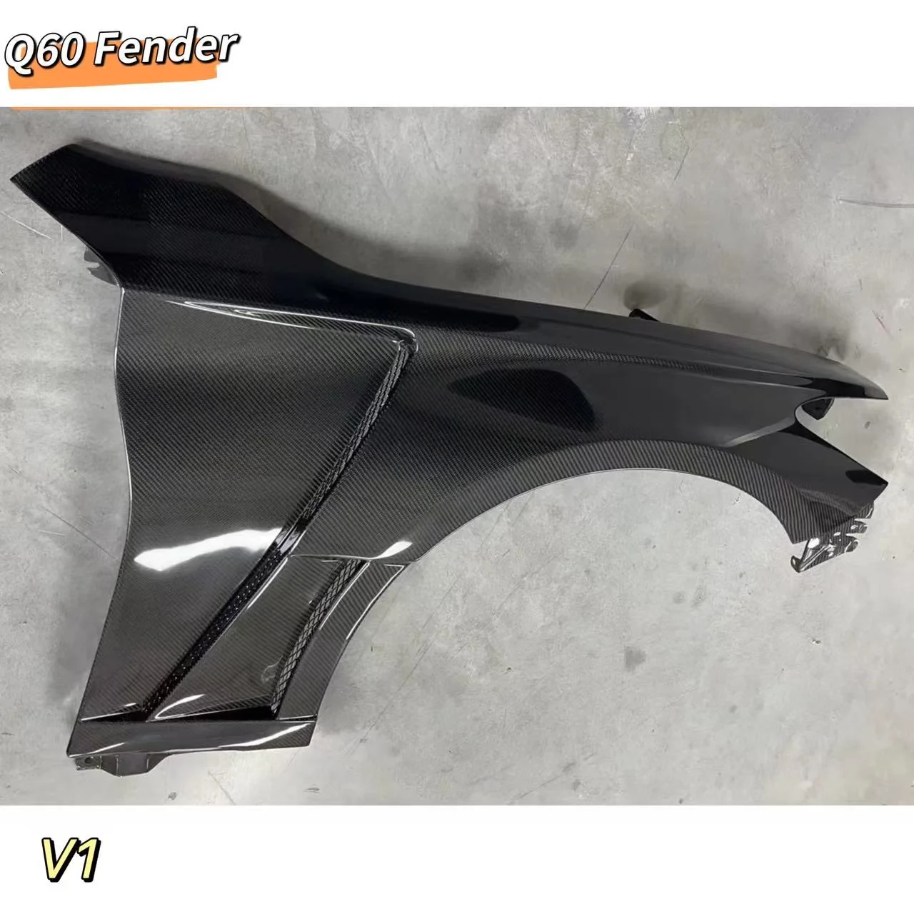 

True Carbon Fiber Fender Honeycomb V1 V2 for Infiniti Q60 2016-2019