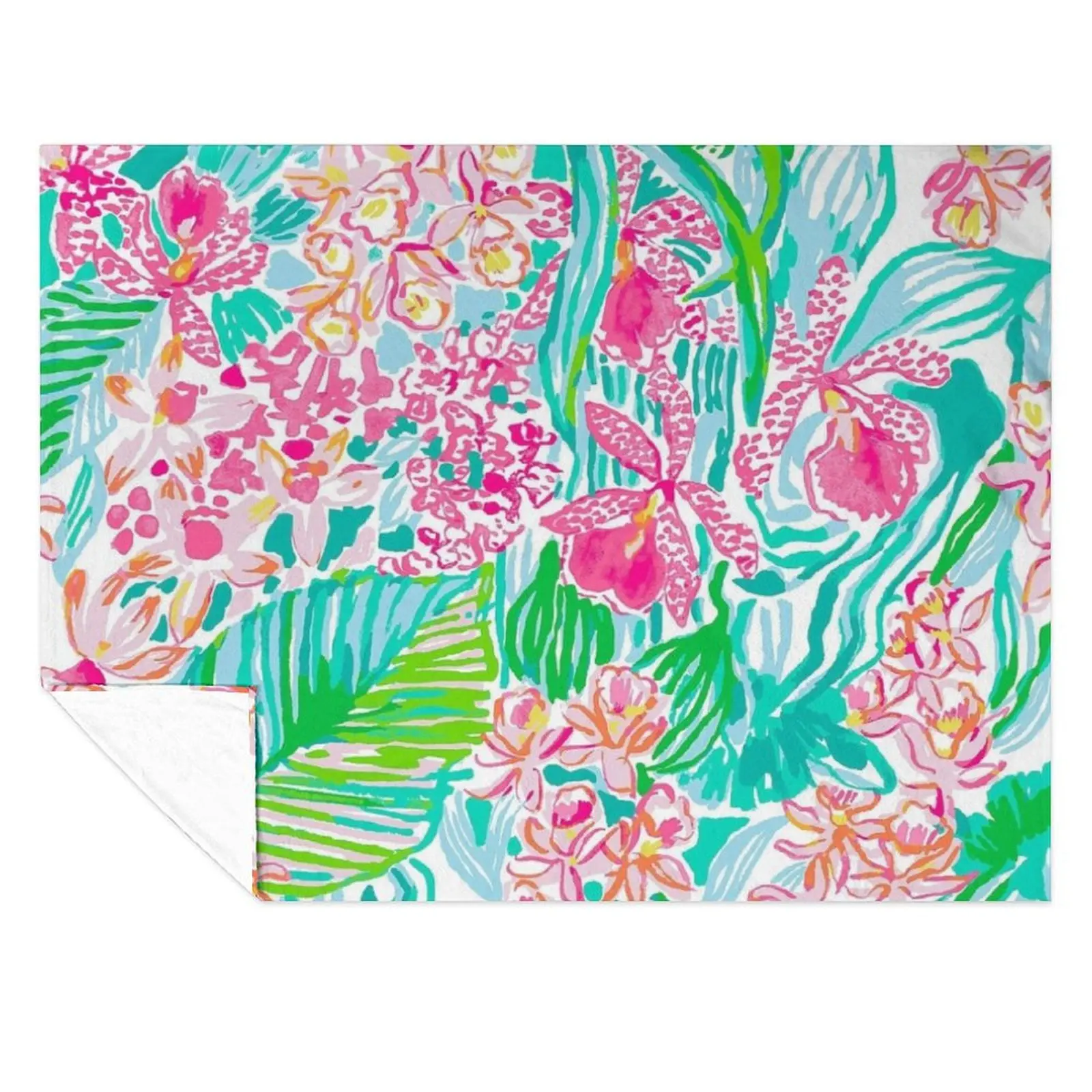

orchid summer Throw Blanket Plush Bed Fashionable Blankets For Sofas Soft Big Blankets