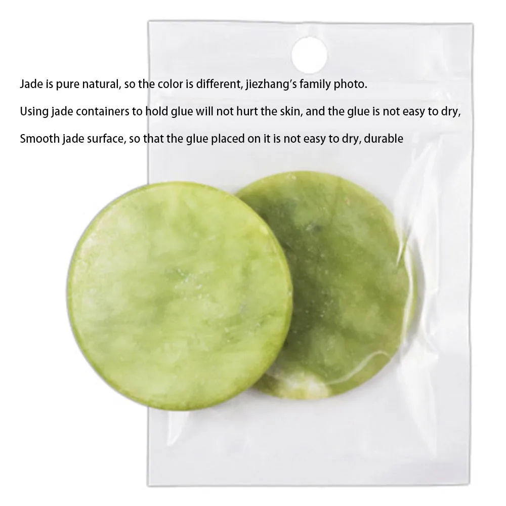 

Glue Adhesive Pallet Crystal Jade Stone Holder Grafting Tool Lash Eyelashes Makeup