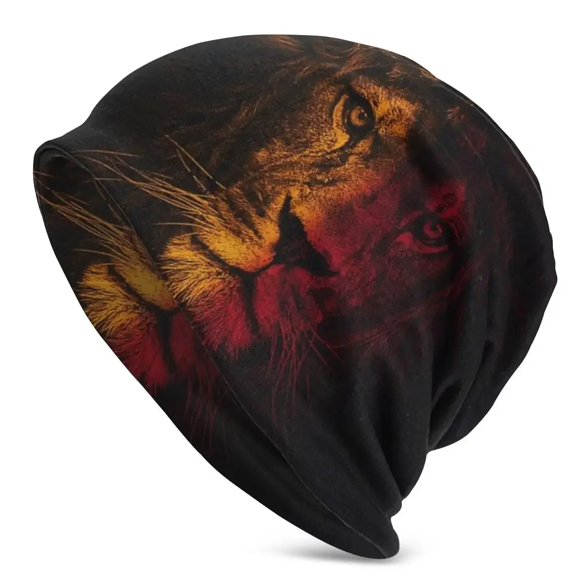 

Lion Face Cool Fashion Unisex Men Women Beanies Cycling Hedging Cap Double Layer Fabric Caps Bonnet Hat