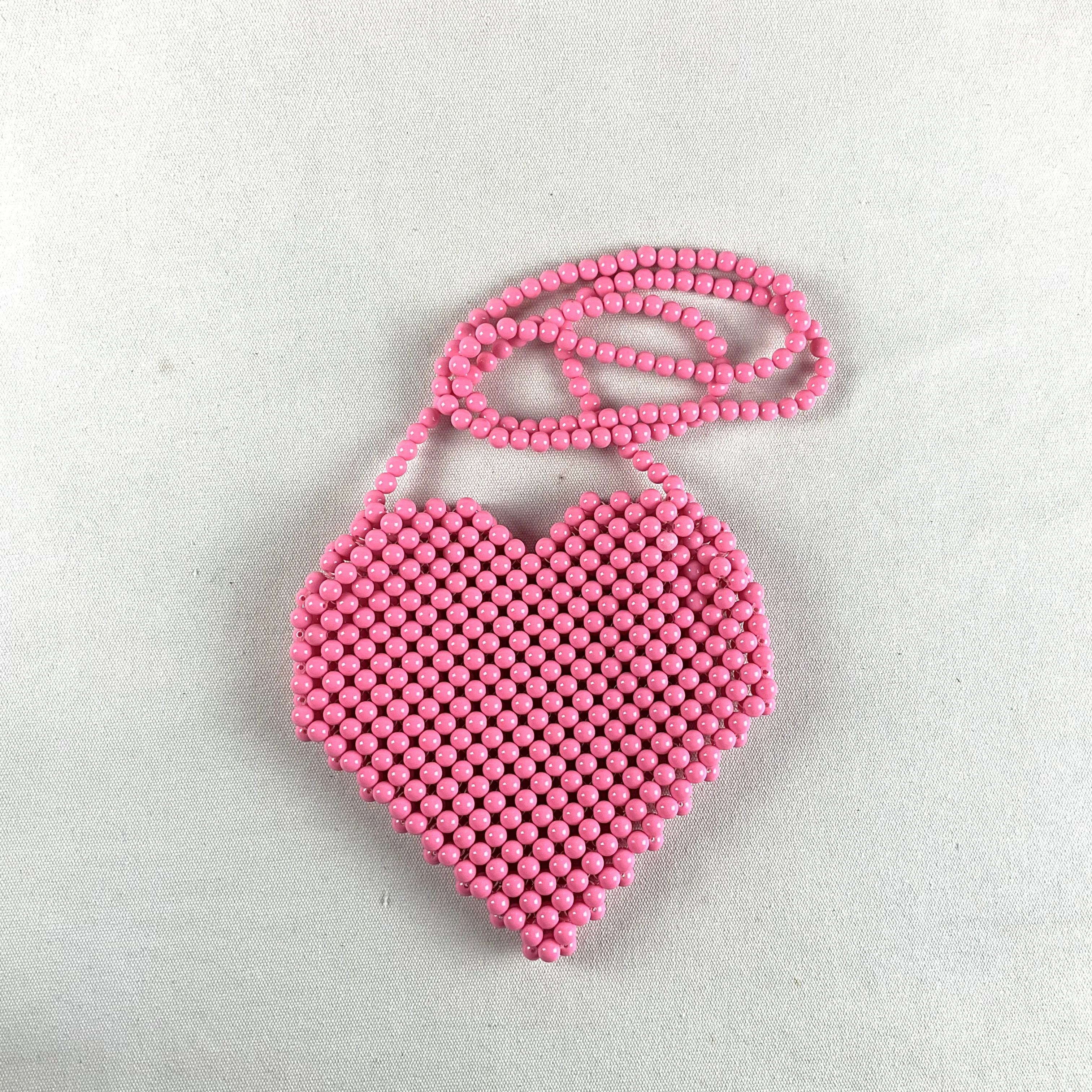 Ladies New Look Handmade Heart Shape Beading Crossbody Bags Stylish Chic Wedding  Party Dating Bag Girls Casual Cute Daily Purse