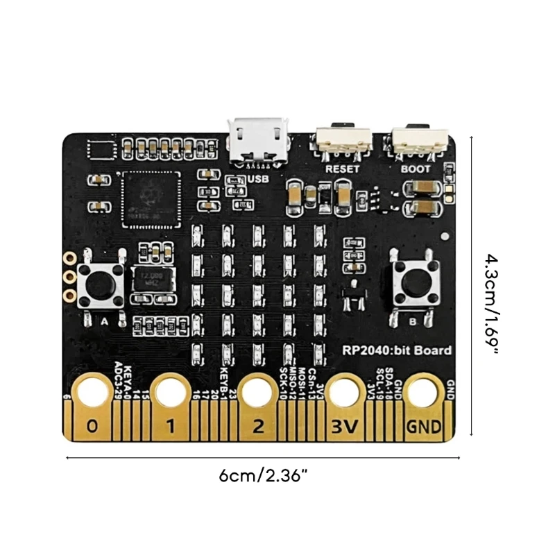 RP2040 Bit Development Board Mikrokontroler RP2040 Chip Konsumsi Daya Rendah Drop Shipping