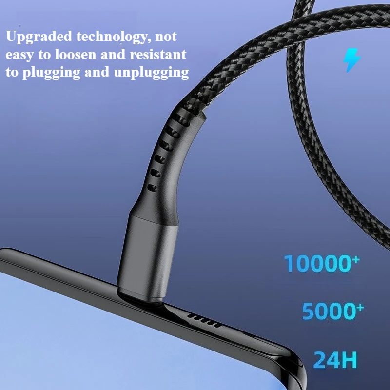 Удлиненный сетевой хвост USB-C, кабель для быстрой зарядки мобильного телефона, подходит для Apple Samsung Xiaomi Micro, кабель для быстрой зарядки