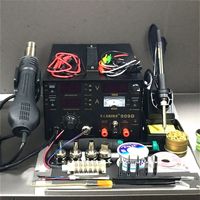 saike 909D 3 in 1 Hot air gun rework station Soldering station dc power supply 220V