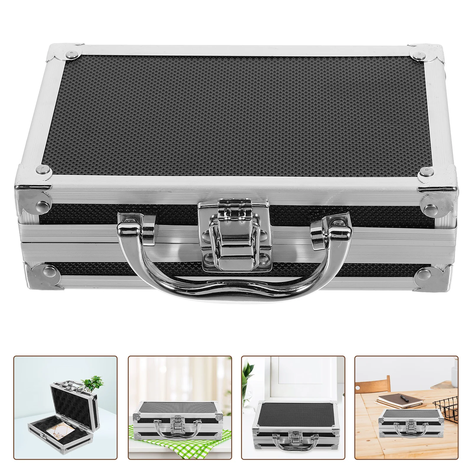 Boîte de rangement d'outils portables en alliage d'aluminium, grande mallette en métal Portable antichoc, organisateur professionnel, mallette à outils de voyage
