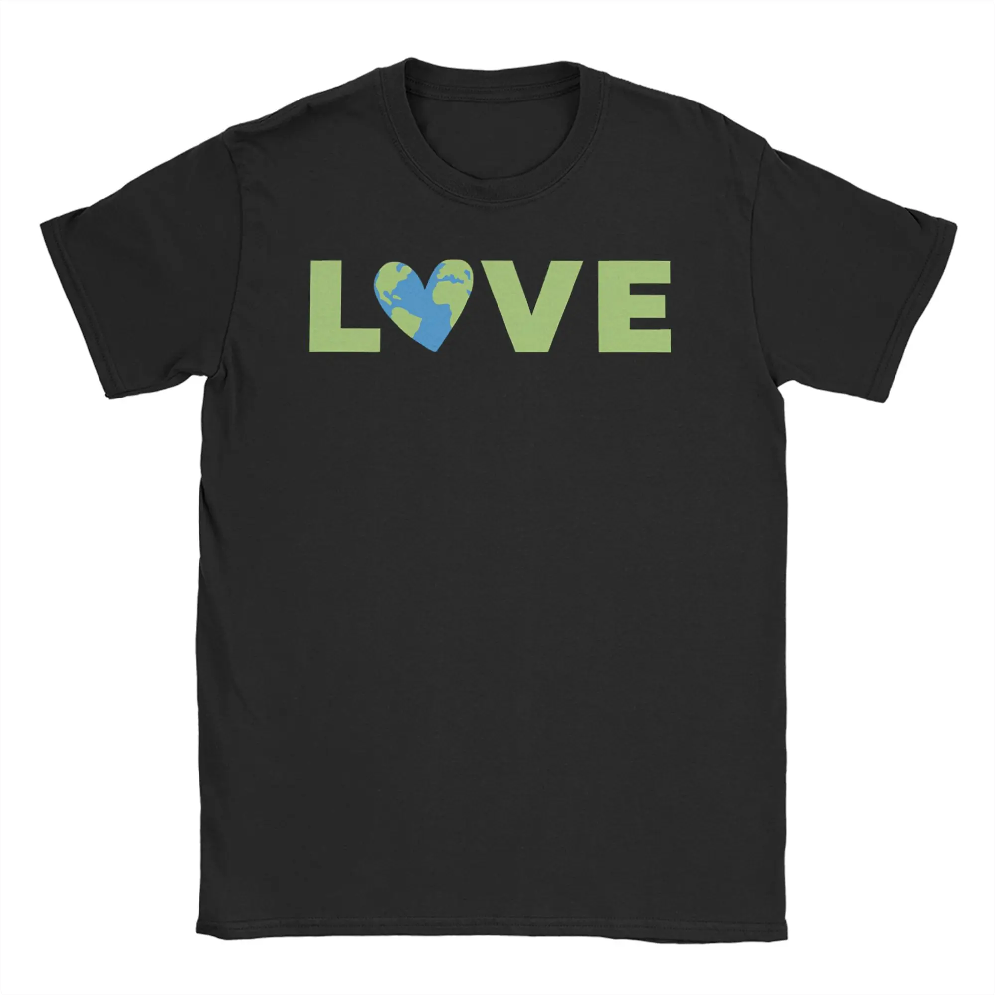 Camisetas Earth Love para Amantes do Planeta e da Natureza, Camisetas Engraçadas de Algodão para Homens e Mulheres, Roupas de Manga Curta em Tamanhos 