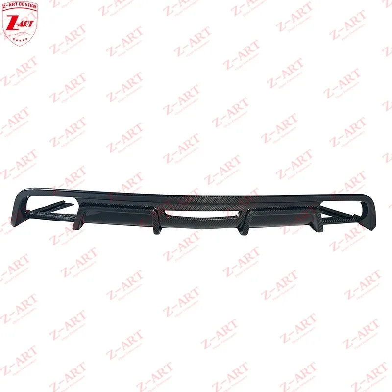 Z-ART Dry Carbon Fiber Rear Diffuser for CTS Prepreg Carbon Fiber Rear Chin for CTS 2014-2018 Add On Lip