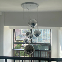 Modern Glass Lava Pendant Lights for Living Room Bedroom Loft LED Pendant Ceiling Lamp lustre Home Decor Hanging Lamp Chandelier