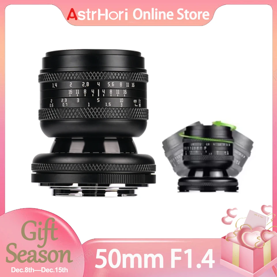 AstrHori 50mm F1.4 Full Frame Manual Focus Lightweight Design Tilt-Shift Focus Lens for Nikon Z/Canon RF/Fujifilm X/Sony E