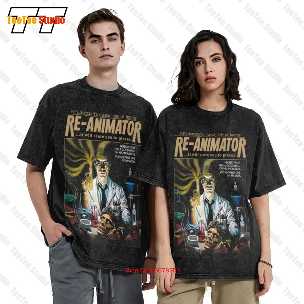 Re-Animator Fantasy Horror 1970'S Film Movie Vintage Oversized T-Shirt 74F5