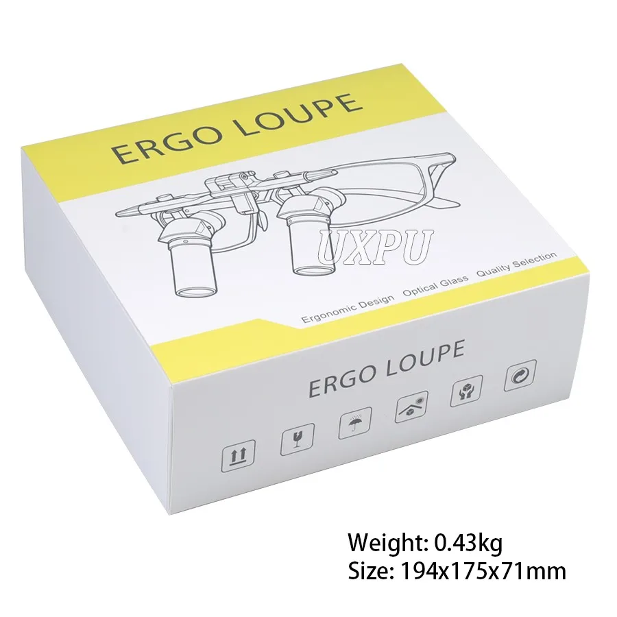 5X Dental Full Metal Ergo Loupes Zoom Loupes with Adjustable working distance and Free adjustable left and right PD