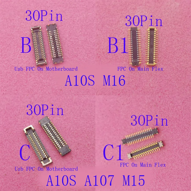 

2-20Pcs Usb Charger Charging Lcd Display FPC Connector Plug For Samsung Galaxy G6200 A6S A20S A207 A10S A107 M15 M16 30 40 Pin
