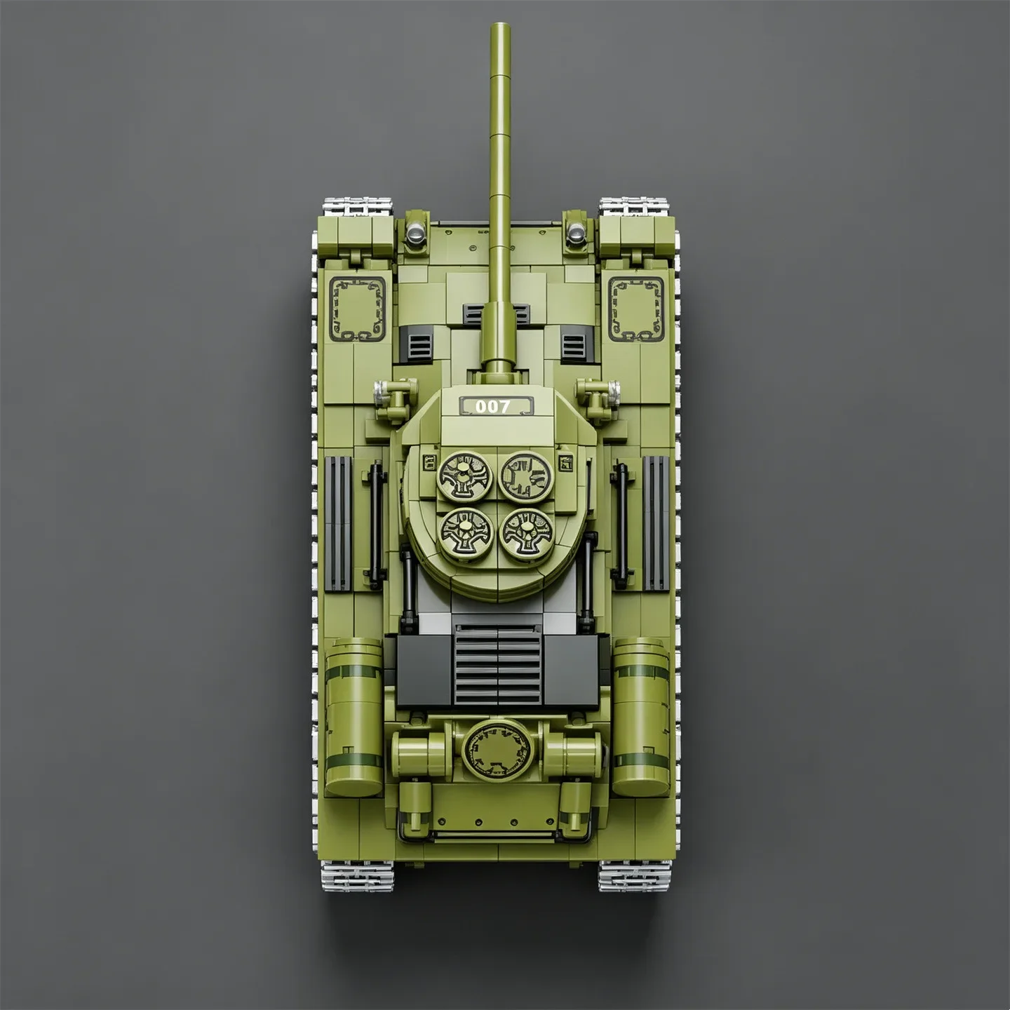 Building Blocks: City Series Figurine T-34 Medium Tank Soviet Challenger Mk.1 Tank Model Toy Tracked Armored Vehicle