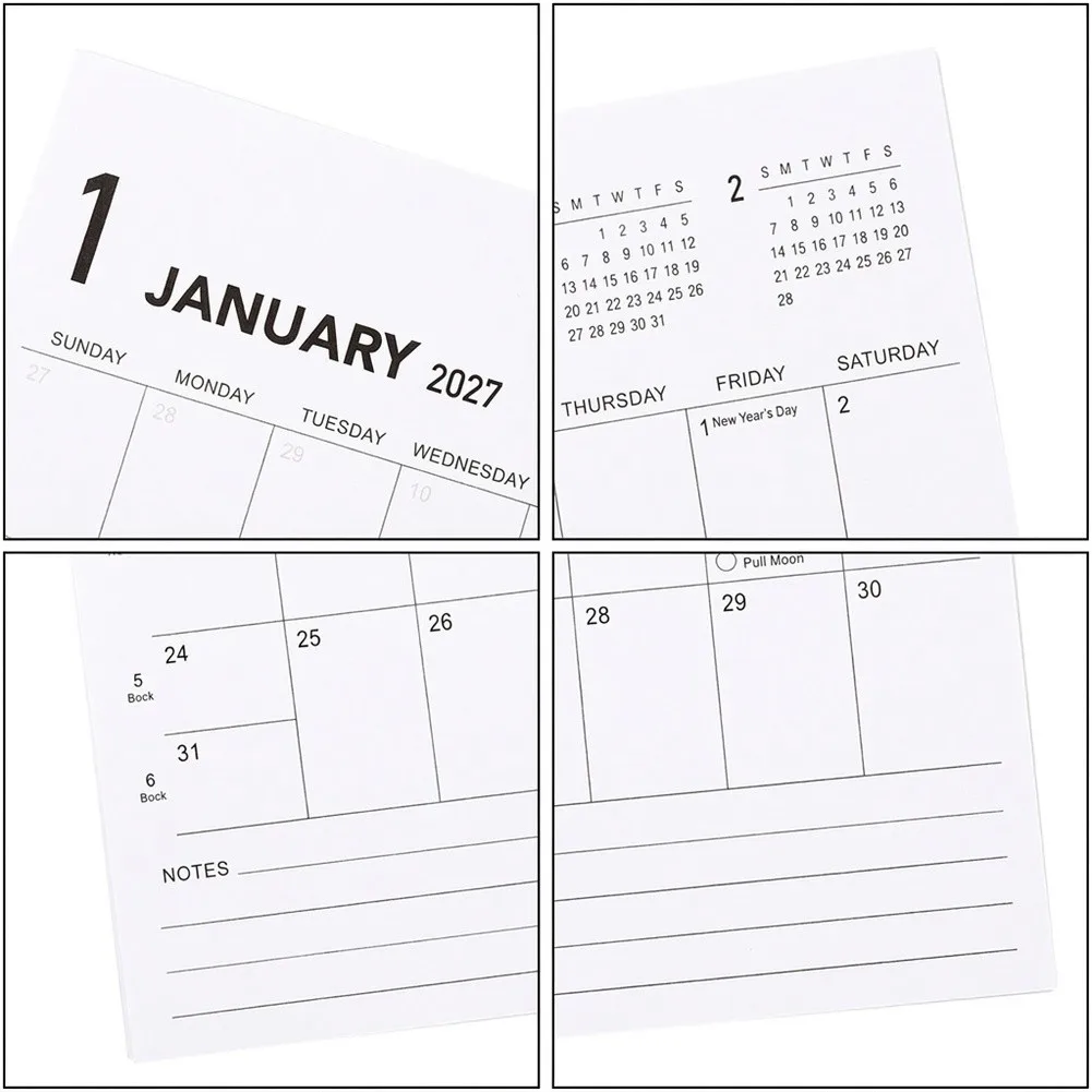 Magnetic Fridge Calendar Covering 18 Months from January 2027 to June 2028 for Consistent Schedule Maintenance
