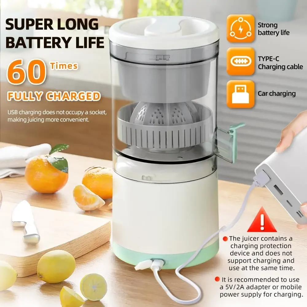 Electric Juicer Citrus Orange Squeezer Lemon Juice Fruit Blender Machines USB Charging Travel Automatic Fresh Squeezing Mixer