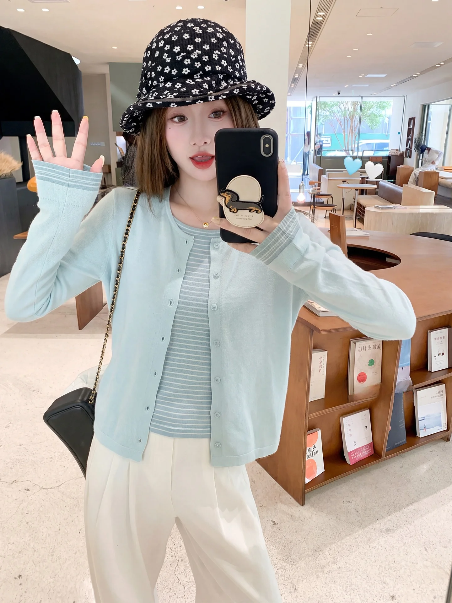 

Korean Sle ort Knitted Sweater Women's Faion Fake Two-Piece Spring New Arrival Small Size Sweater Top Warmth Protection