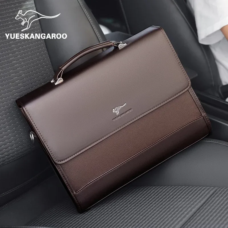 DUTRIEUX Business Leather Men Briefcase For Husband Shoulder Bag Man Laptop Briefcases Bags Large Capacity Men\'s Handbag