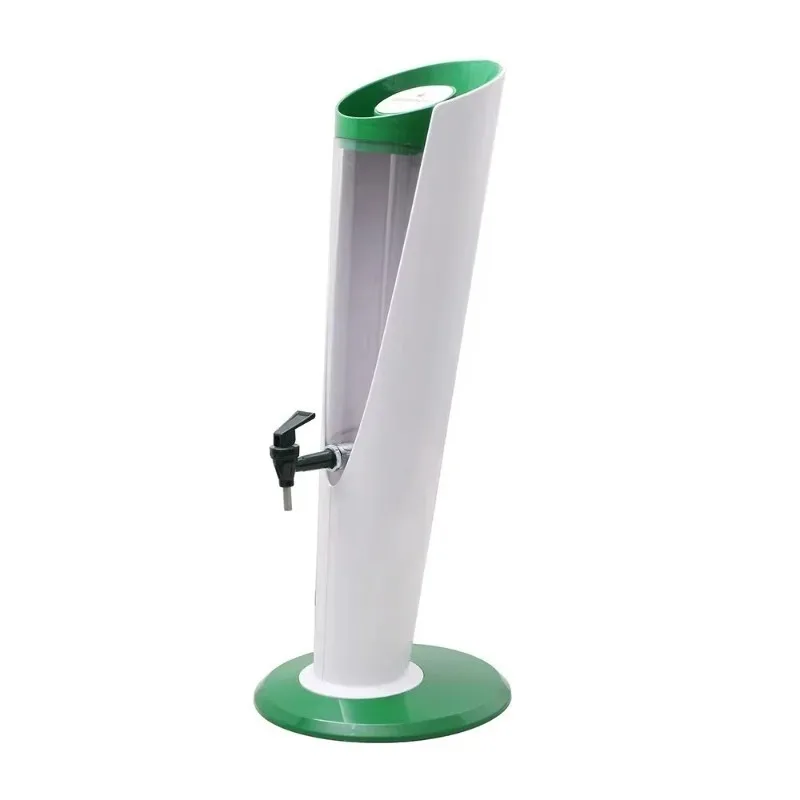 Plastic Beverage Dispenser 3L Beer Tower Ice Tube Drink Dispenser Home Bar Dispenser