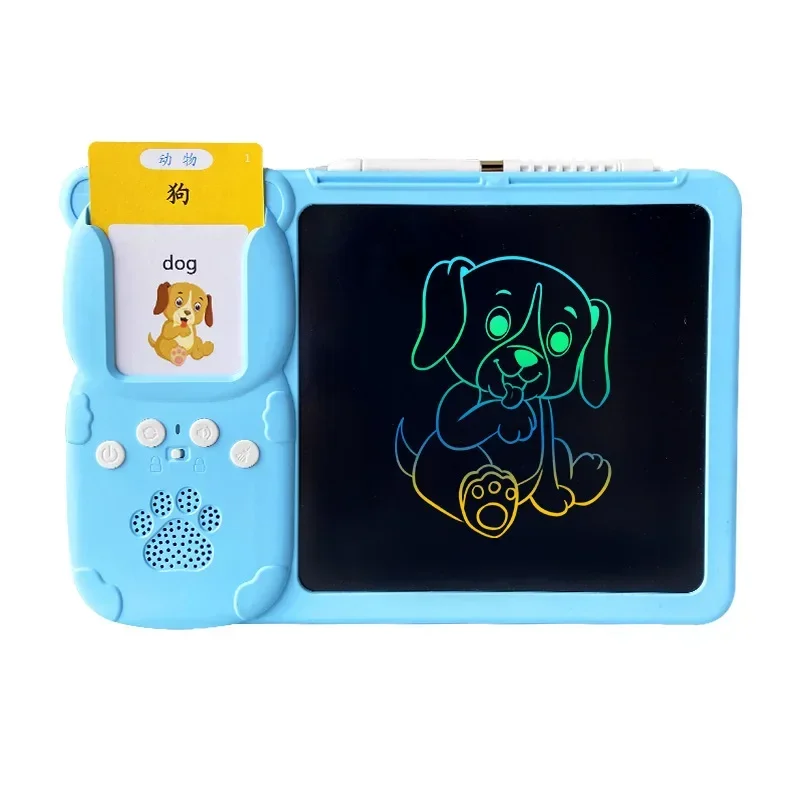 Cartões flash falantes, tablet de desenho, brinquedos educativos infantis, aprendizagem pré-escolar, máquina de leitura, cartão de personagem, inserção