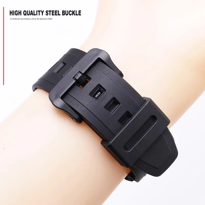 Silicone Strap Replaces 5434/MCW-100H/W-S220 Series Men Interface Rubber Strap For 16mm.