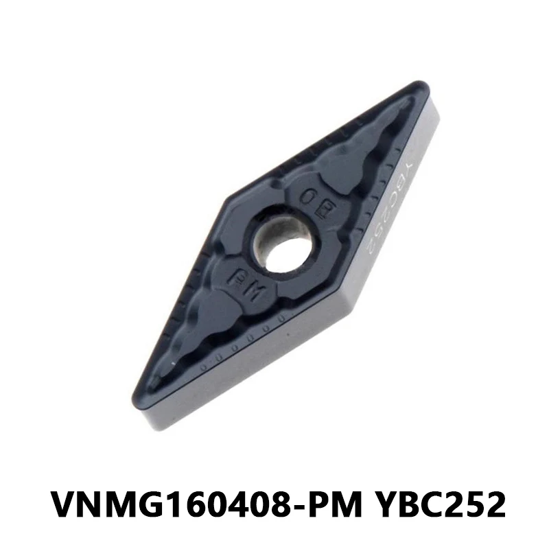 

VNMG160408 PM YBC252 CNC Carbide Inserts for Steel Processing VNMG160408-PM VNMG Turning Blades CNC Metal Lathe Cutting Tools