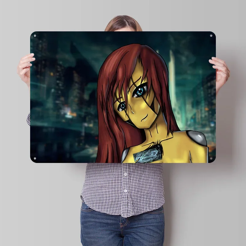 Android Personalized 3D Textured Metal Poster Wall Art Tinplate Sign for Luxury Decoration Home Decorations Interior Accessories