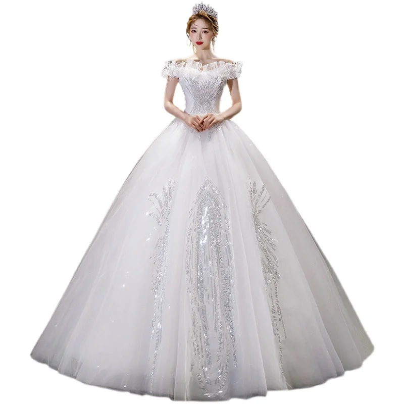 

Customized Wedding Dress Bride Ball Gowns Lace Up Wedding Dresses Vestidos De Novia Embroidery Dresses
