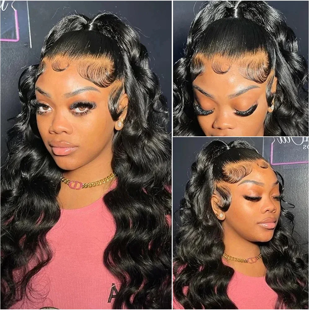 

Body Wave Brazilian 13x6 Hd Lace Frontal Wig Human Hair 13x4 Transparent Lace Front Wigs Pre Plucked 40 46 Inch For Women 200% Density