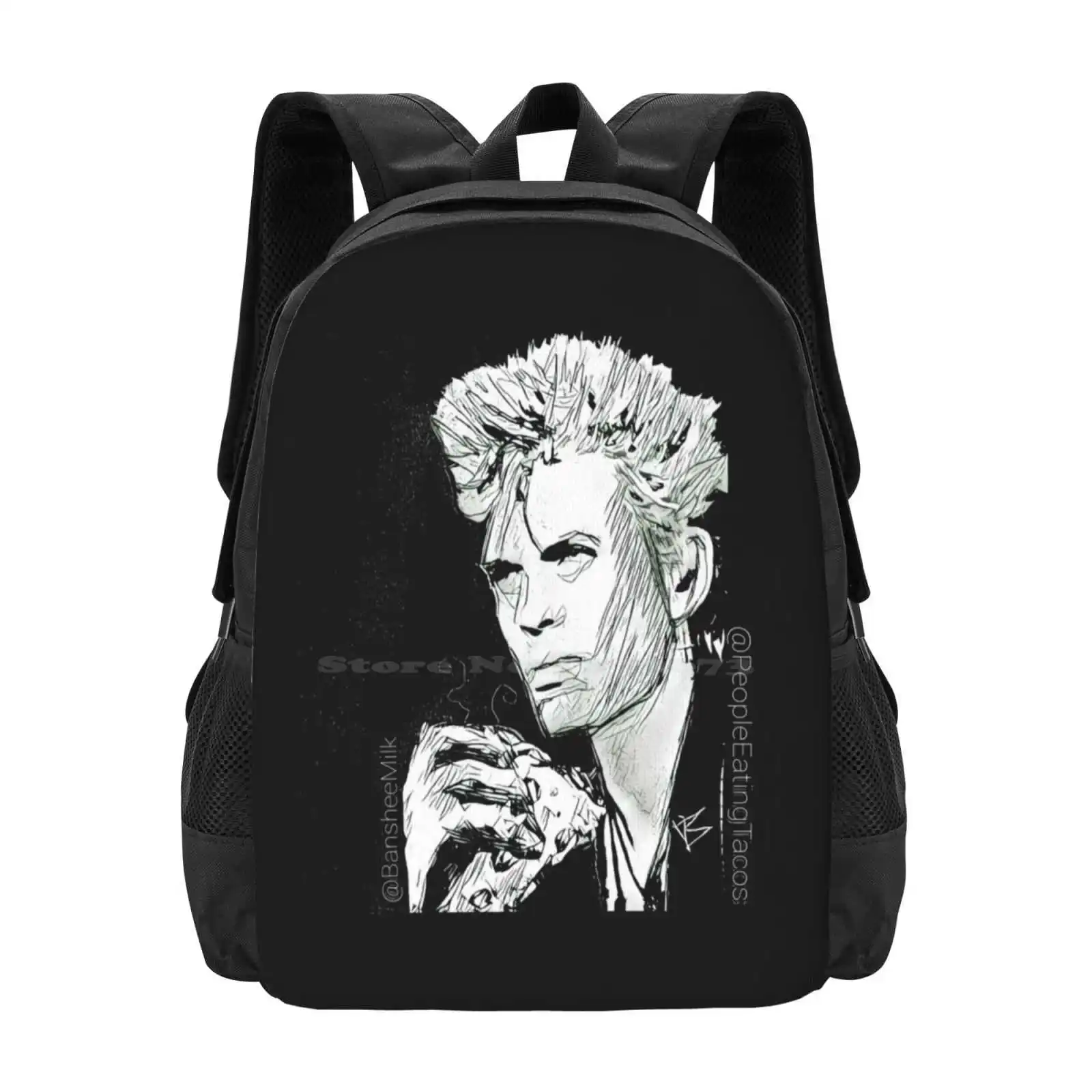 Billy Idle Eating A Taco Hot Sale Backpack Fashion Bags Billyidol