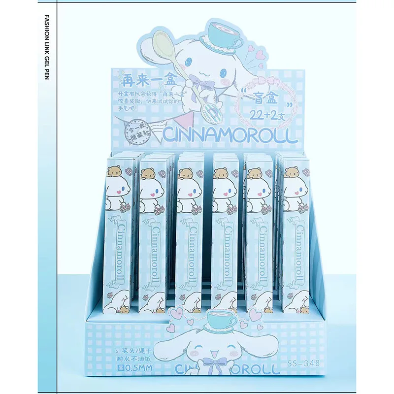 

New 24pcs Sanrio Neutral Pen Cute Cinnamoroll Roller Ball Pens Office School Supplies Stationery Student Prizes Children's Gifts