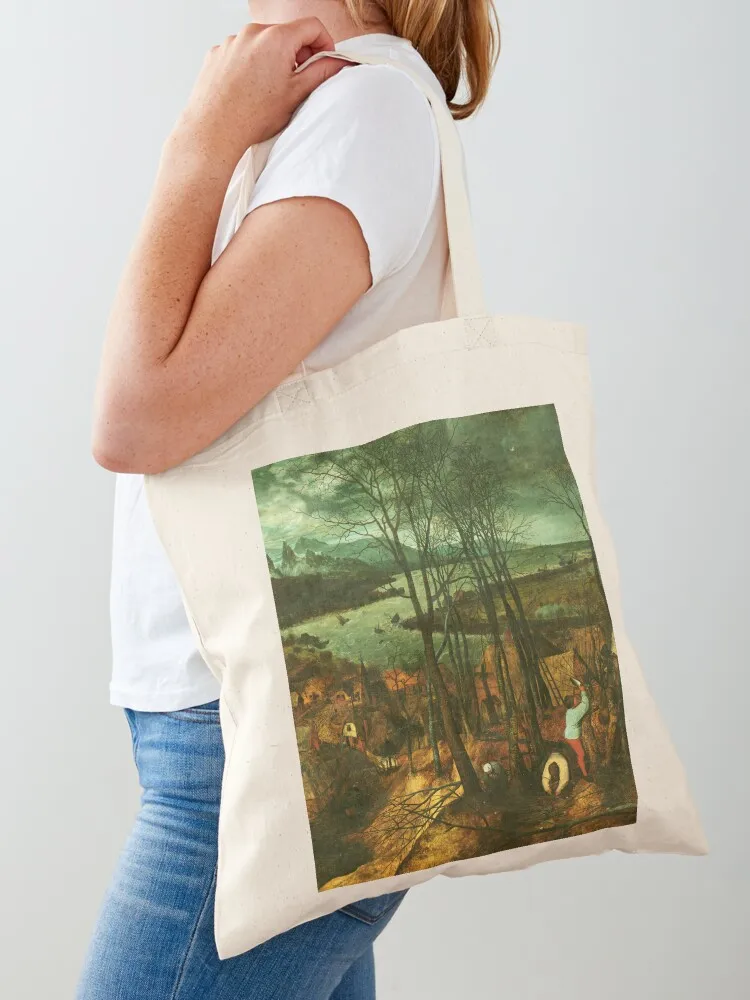 

Pieter Bruegel the Elder The Gloomy Day Tote Bag tote bag screen shopping cart bags tote bags aesthetic Canvas bag for women