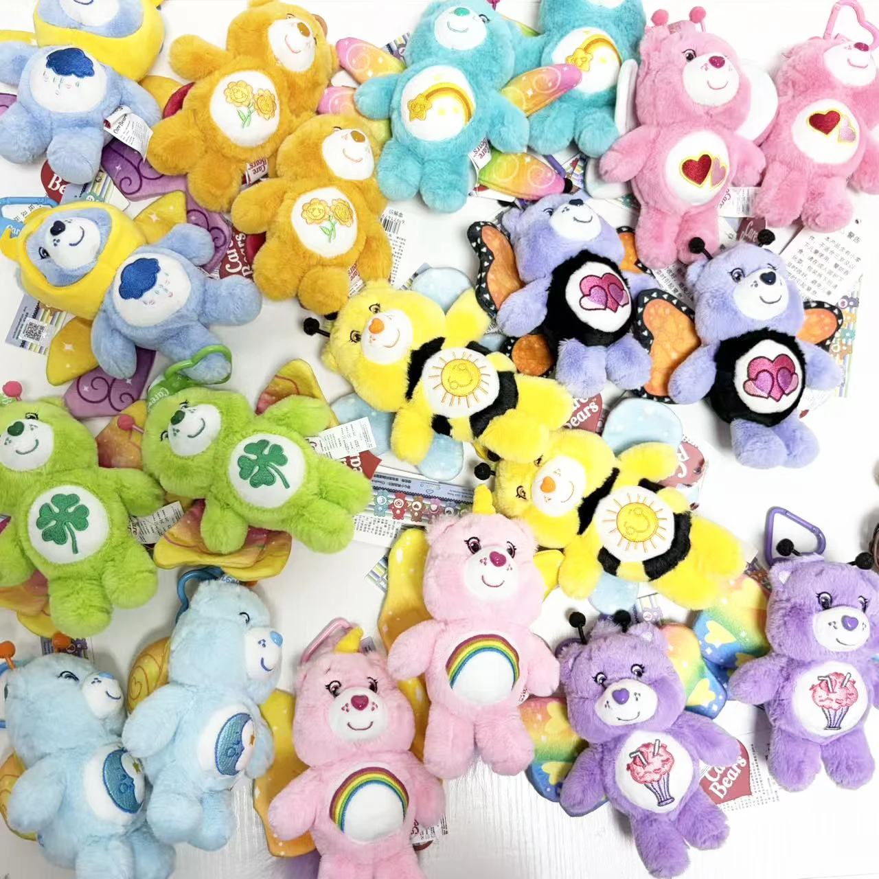 

Genuine Care Bears Plush Toys Party DecorationInsect Series Pendant 15cm Stuffed Doll Bag Charm Cartoon Keychain Birthday Gifts