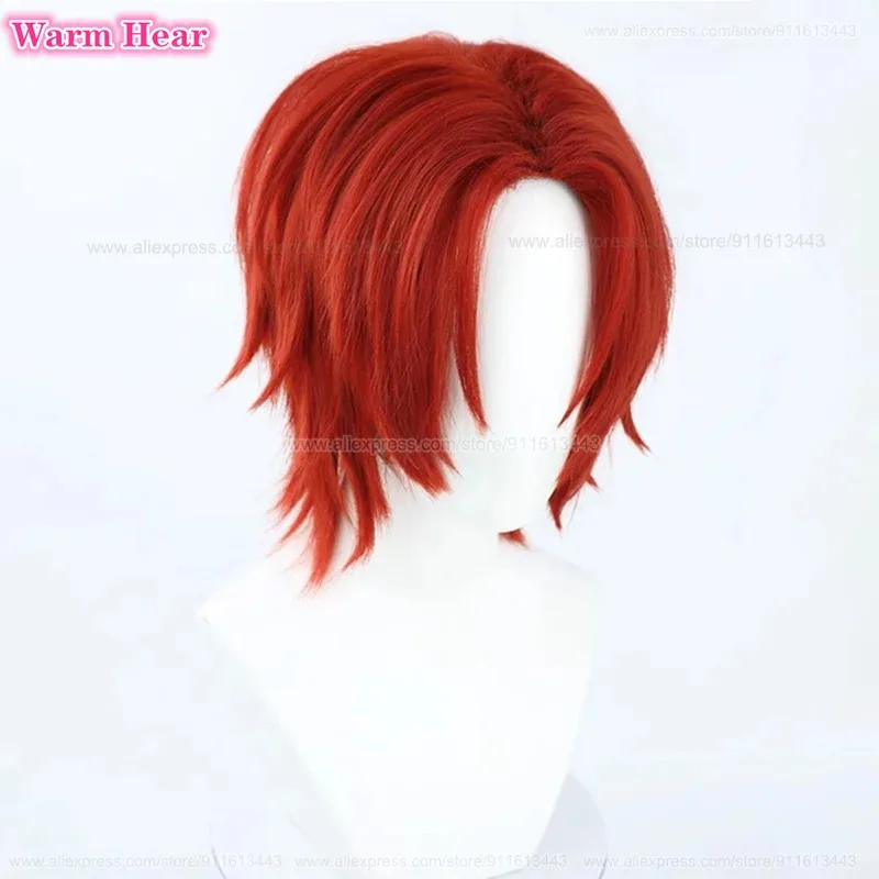 

zizi 2025 2 стиля Shanks синтетические короткие красные косплей аниме термостойкие волосы Хэллоуин вечерние парики для ролевых игр +