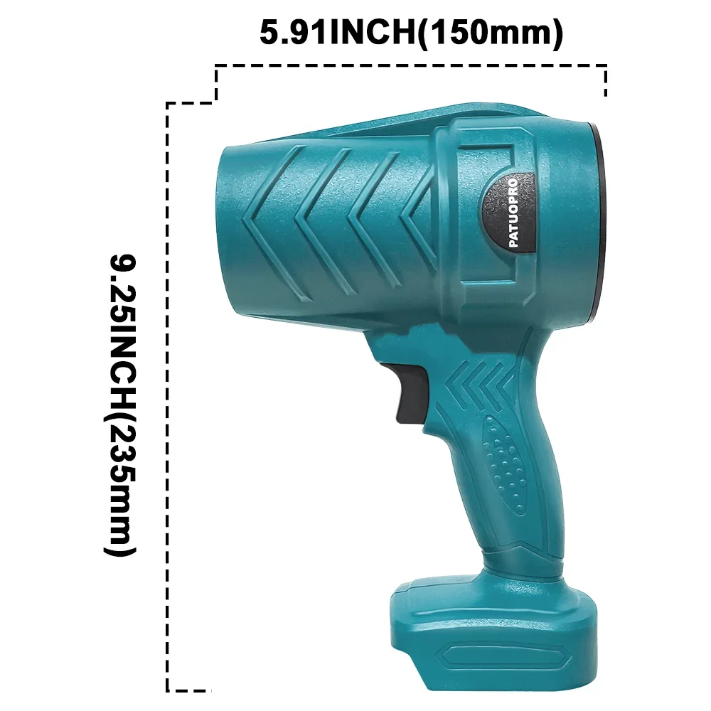 PATUOPRO Electric Handheld Turbo Jet Fan High Power Blowing Dryer Cordless Dust Blower Cleaning Tool For Makita 18V Battery