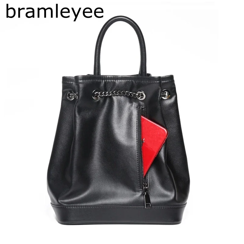 Women's Large Capacity Shoulder Bag armpit bag Ladies Genuine Leather Commuter Bucket bag High Quality Luxury Handbag Big tote