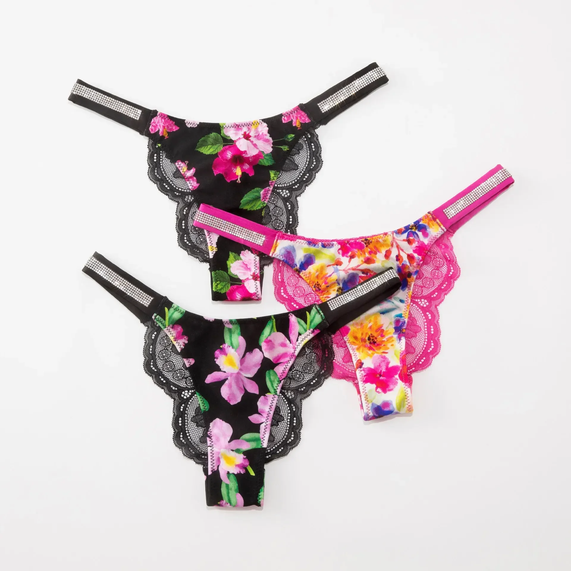 ملابس داخلية نسائية مثيرة من الدانتيل بحجر الراين المتلألئ بخصر منخفض ملابس داخلية نسائية مثيرة للنساء ثونغ Trunkuы Жеanse Lencería Muy Hot #3