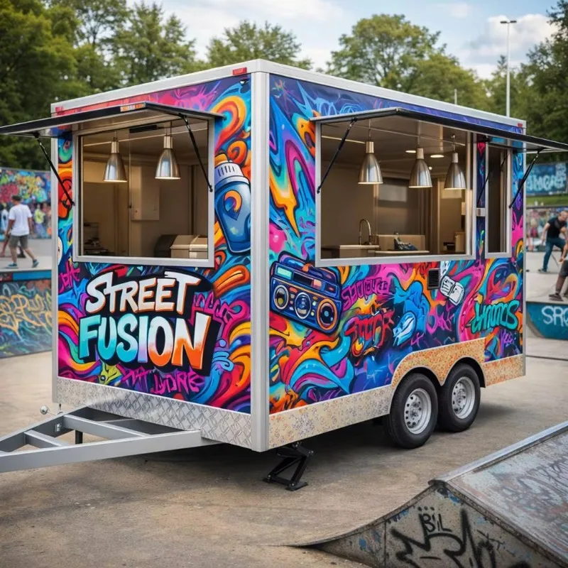 Mobile Food Cart for Campus Vending Student Snack Truck for University School Canteen Service