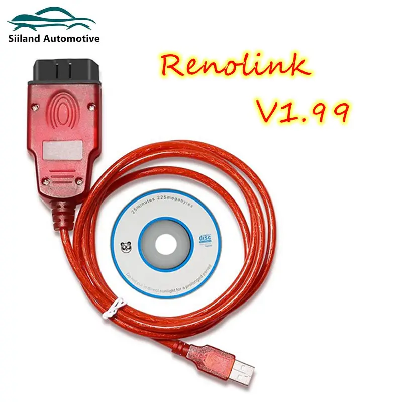 르노 자동차 도구용 전문 Renolink V1.99 OBD2 케이블, ECU 튜닝, air-ba9 리셋, ECM UCH 키 프로그래머 인터페이스, 2024