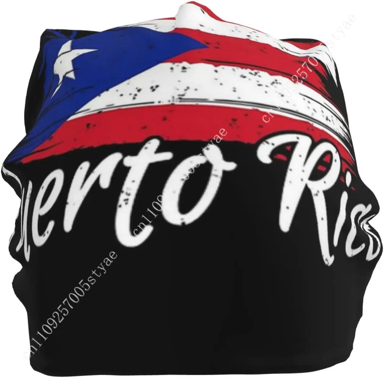 Puerto Rico Flag Beanie Hat Men Women Knit Hat Cuffed Beanies Warm Winter Caps Soft Skull Cap Fashion Ski Hats