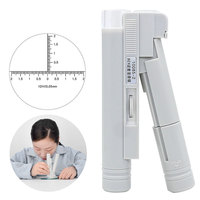 Pocket Microscope 40X 80X 100X 150X Optional Portable Mini Magnifier Reading Scale Foldable Magnifying Loupe with LED Illuminate