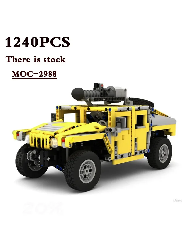 

New MOC-2988 H1 Off-road Vehicle Adult Building Block Children's Birthday Christmas Gift Assembly Model Puzzle Puzzle Block Toy