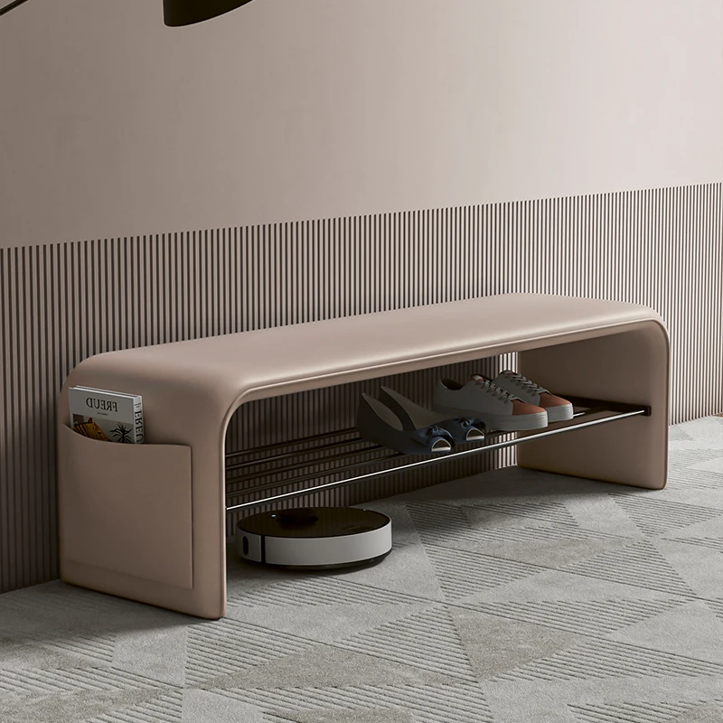 You can sit and wear shoes when you enter the door, the shoe cabinet is integrated into the home