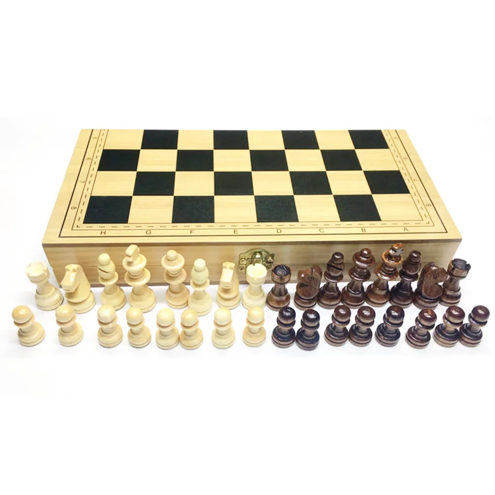 مجموعة شطرنج عالمية مغناطيسية خشبية قابلة للطي، لعبة شطرنج على الطاولة، مجموعة شطرنج للسفر للأطفال والكبار