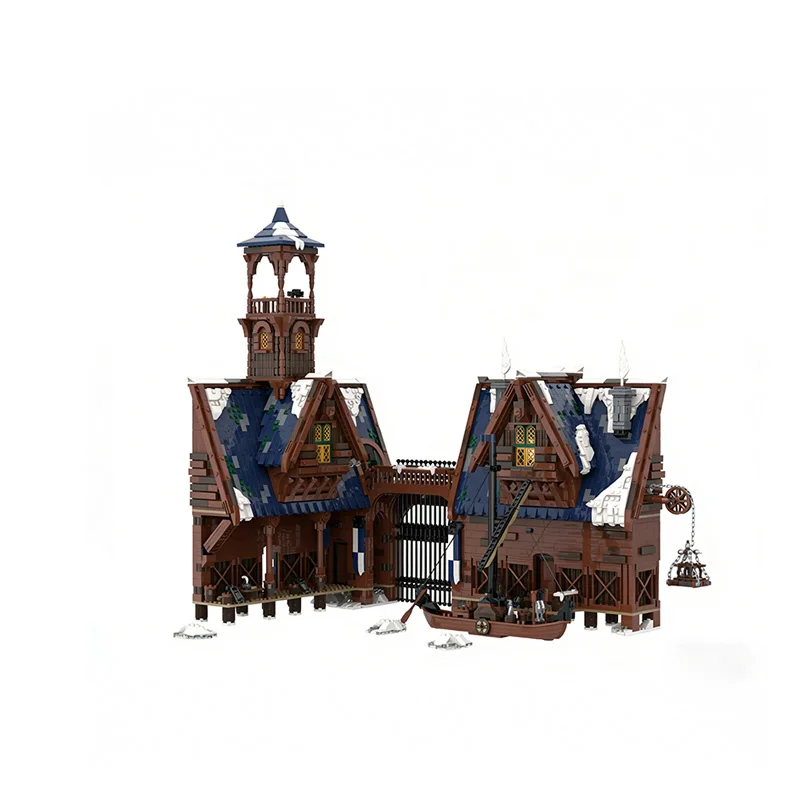 4330 STUKS Urban Part 1/8 De Tolpoort MOC Aanpasbare Modulaire Bouwblokken Kinderen Populaire Eenvoudige Technologie DIY Vakantie Speelgoed Cadeaus