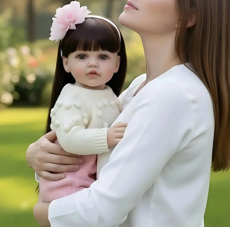 55CM Lalka Reborn Księżniczka Betty, niemowlę, wstępnie pomalowana skóra z widocznymi żyłkami, w całości winylowa, realistyczna lalka Reborn, zabawka dla dziewczynek