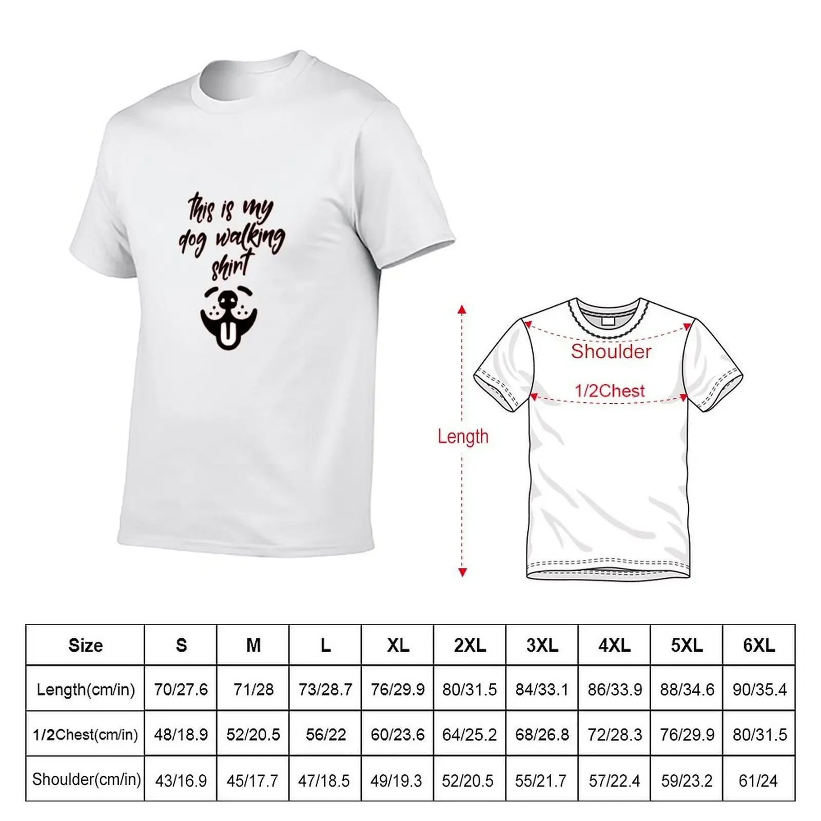 dog walking shirt T-Shirt sweat anime t shirts graphic t shirt vintage mens cotton t shirts