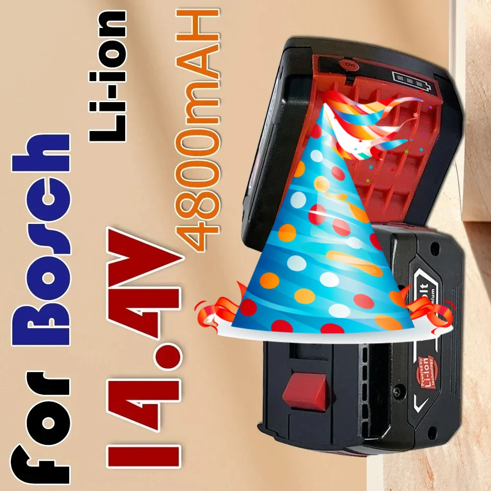 

14.4V Power Tool BAT614G Replacement 4800mah Battery Rechargeable Battery 4.8Ah for Bosch 18650 Lithium-Ion with Charger Set