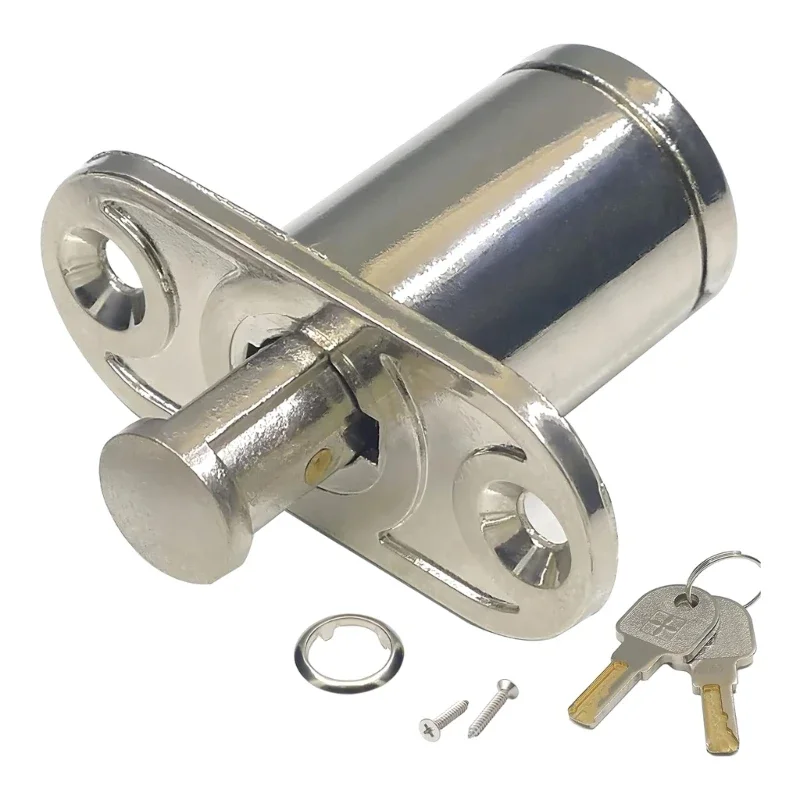 HX5F Pressure Lock Cylinder For Sliding Door Drawers Operated Stainless Steel