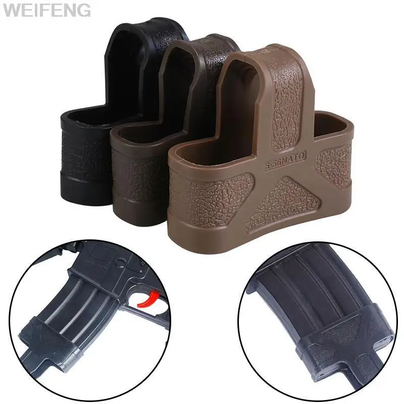 6/10 pz Tactical 5.56 Magazine Pouch fondina in gomma guanto manicotto copertura M4 Mag Pouch Holder Carry Case caccia tiro accessorio