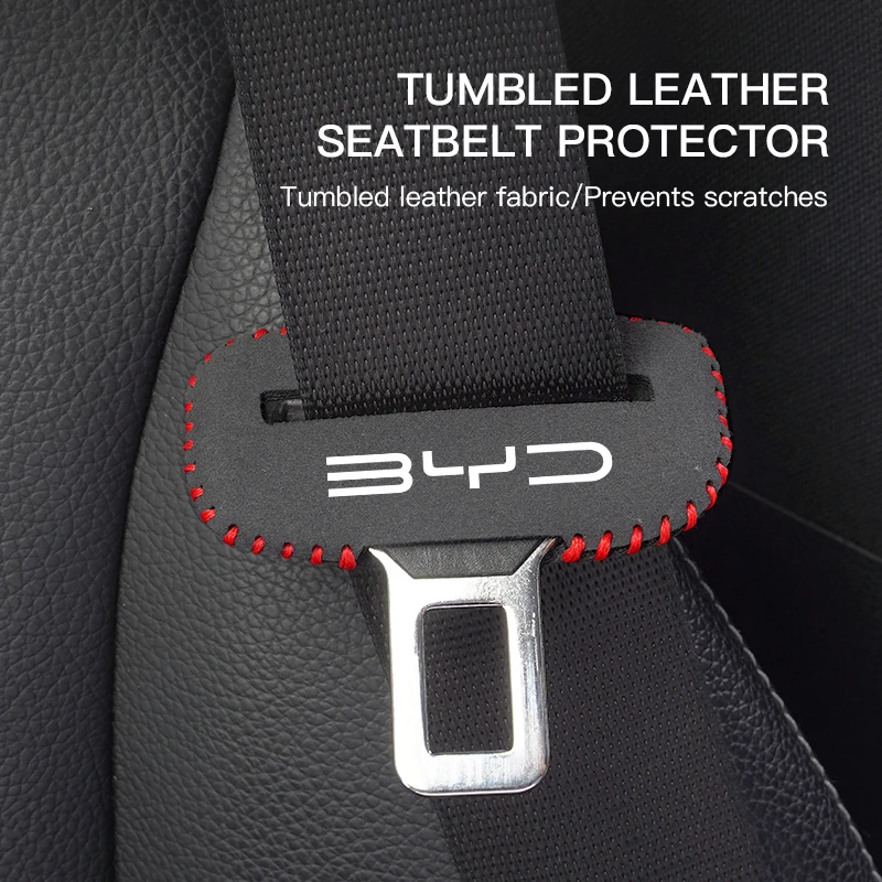 

Car Safety Belt Buckle Plug Leather Cover For BYD Tang F3 U8 E6 Atto3 Yuan Plus Song Max F0 G3 I3 Ea1 Dmi 2din S7 E3 L3 F6 G3R